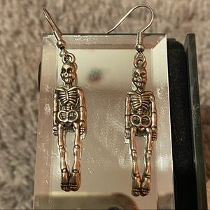 vintage skeleton earrings